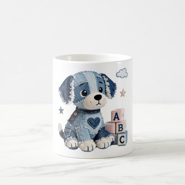 Mug Chien en patchwork de denim (Centre)