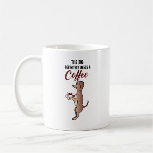 Mug Chien endormi. Drôle chien fatigué. Chien drôle