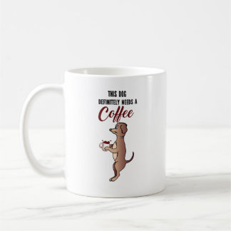 Mug Chien endormi. Drôle chien fatigué. Chien drôle