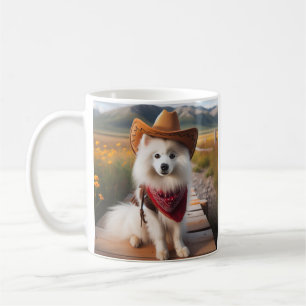 Mug Chien Esquimau américain portant un Casquette Cowb