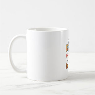 Mug Chien est sonnette aboiement Blanc Bleu_1