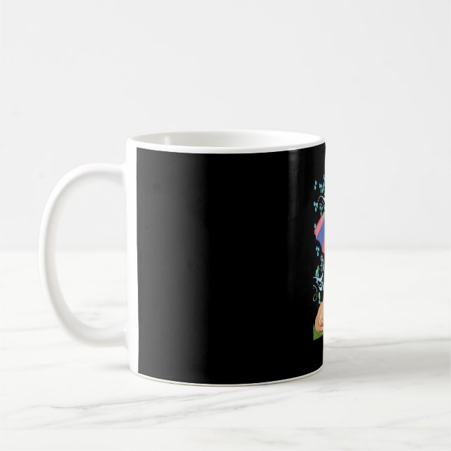 Mug Chien et chat sous un parapluie par temps pluvieux (Gauche)