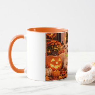 Mug Chien et Citrouille Joyeux Halloween