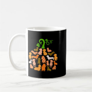 Mug Chien femelle Dachshund Forme Citrouille Carreaux