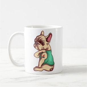 Mug Chien Français Bulldog I Love Maman Tattoo Love