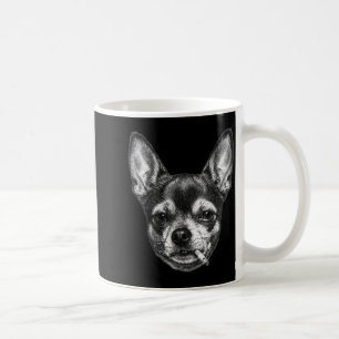 Mug Chien fumant une cigarette mème drôle de chihuahua