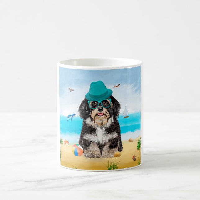 Mug Chien Havanais sur la plage (Centre)