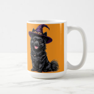 Mug Chien heureux portant un chapeau de sorcière