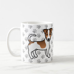 Mug Chien Jack Russell Terrier à poil lisse blanc et f
