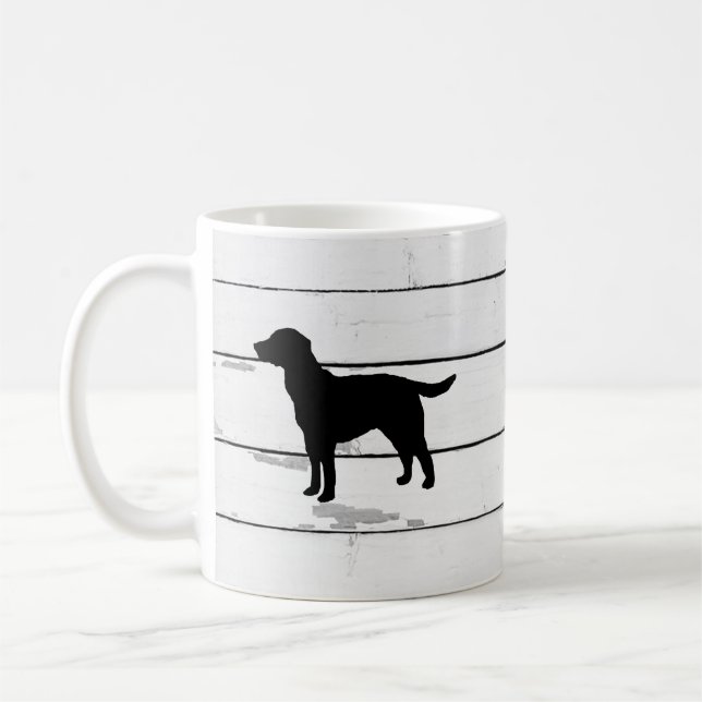 Mug Chien Labrador Rustique Shiplap (Gauche)