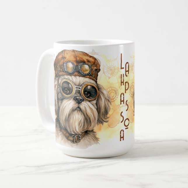 Mug Chien Lhasa Apso Steampunk (Devant gauche)