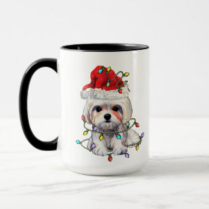 Mug Chien maltais Noël, Chien maltais de Noël