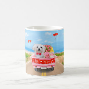 Mug Chien maltais Saint Valentin Camion