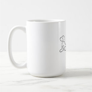 Mug Chien Maman Ligne Design d'art Amoureux des chie