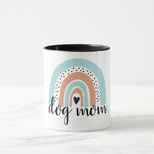 Mug Chien maman Rainbow Blue Peach