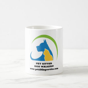 Mug Chien Marcher Animaux de compagnie Sitter Logo du 