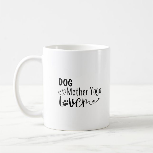 Mug Chien Mère Yoga Lover-Funny (Gauche)