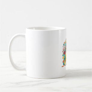 Mug Chien mignon et chat jeunes mariés portant le hanb
