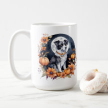 Chien mignon Halloween Floral Moon Canine Lover