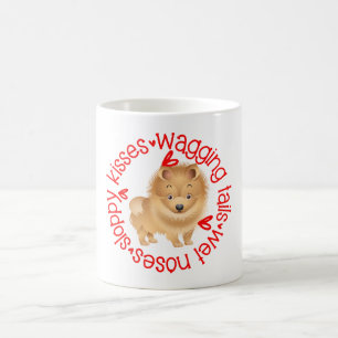 Mug Chien mignon Poméranien, baisers mal