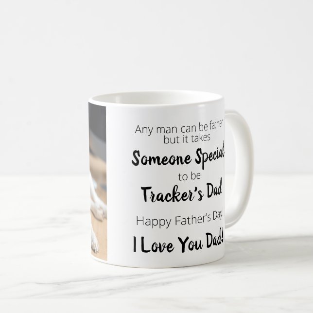 Mug Chien Papa Personnalisé Animaux de compagnie Photo (Devant droit)