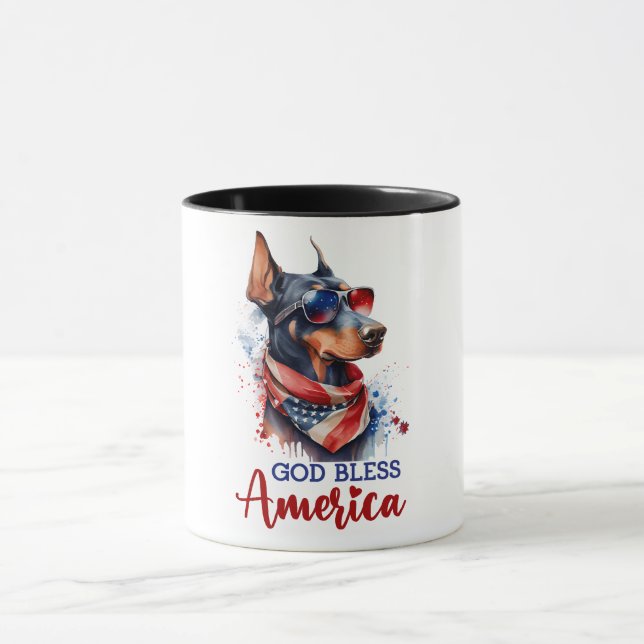 Mug Chien patriotique - Doberman (Centre)
