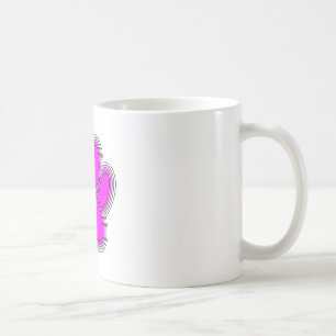 Mug Chien Paw En Rose Avec Des Contours