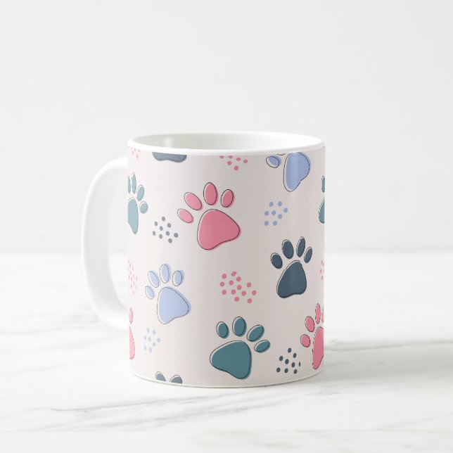 Mug Chien Paws Animal Cute Pet Pis Pour Animaux Cadeau (Devant gauche)