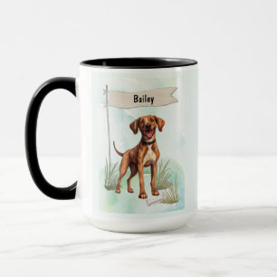Mug Chien personnalisé aquarelle Plott