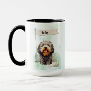 Mug Chien Personnalisé Aquarelle Puli