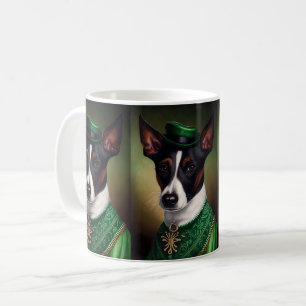 Mug Chien Rat Terrier en robe de la Saint-Patrick
