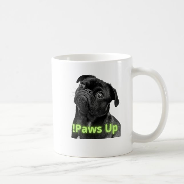 Mug Chien Restez Pawsitive – Design Chien Noir Min (Droite)