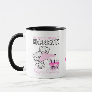 Mug Chien rose chéri de caniche MOM's Amusant Annivers