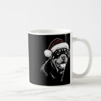 Mug Chien Rottweiler Chapeau de Père Noël Noël Xmas Py