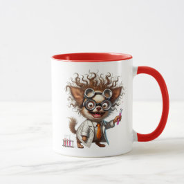 Mug Chien scientifique fou en pleine expérience.