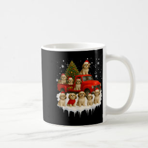 Mug Chien Shih Tzu Camion Rouge Arbre de Noël Père Noë