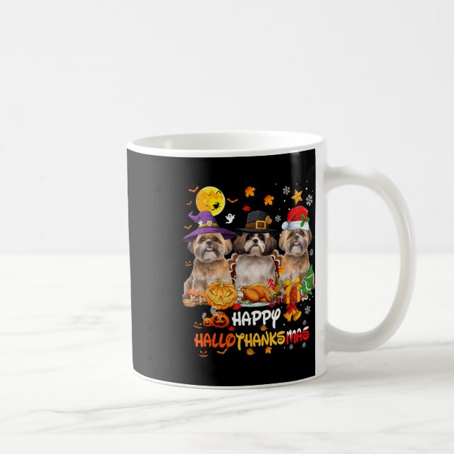 Mug Chien Shih Tzu Joyeux Halloween Thanksgiving Joyeu (Droite)