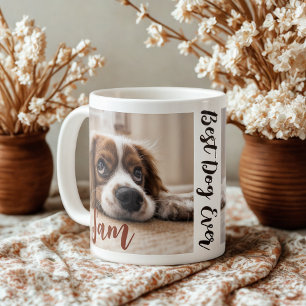 Mug Chien simple personnalisé Photo et nom