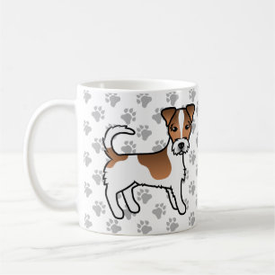 Mug Chien Terrier Jack Russell à poil dur blanc et fau