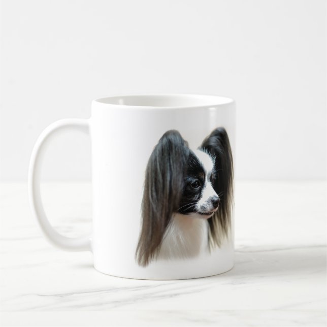 Mug Chien tricolore de Papillon (Gauche)