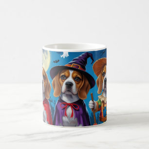 Mug Chiens beagles Citrouille Halloween Drôle