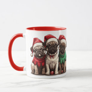 Mug Chiens de Carlin de Noël