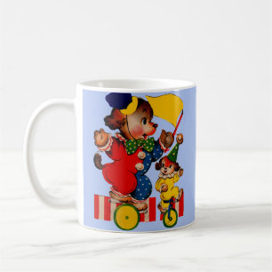 Mug chiens de cirque à vélo