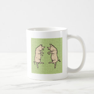 Mug Chiens de danse antiques : Jig de pige Vintage fan