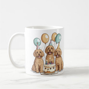Mug Chiens de Goldendoodle d'anniversaire