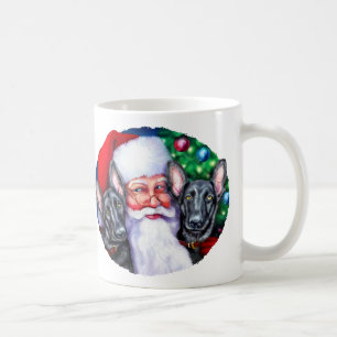 Mug Chiens de moutons noirs allemands père Noël