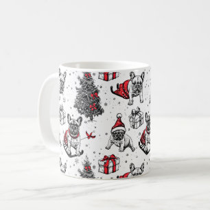 Mug Chiens de Noël dans un livre d'art style croquis