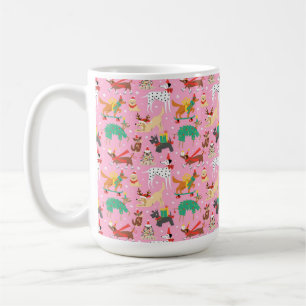 Mug Chiens de Noël en Motif de vêtements de vacances