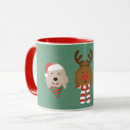Mug Chiens de Noël Goldendoodle