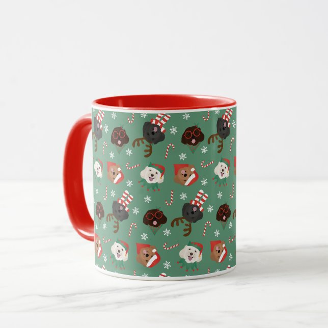 Mug Chiens de Noël Maltipoo (Devant gauche)